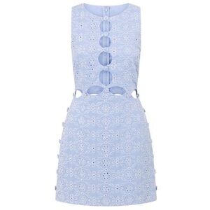 Sabo Skirt Light Blue Floral Mini Dress